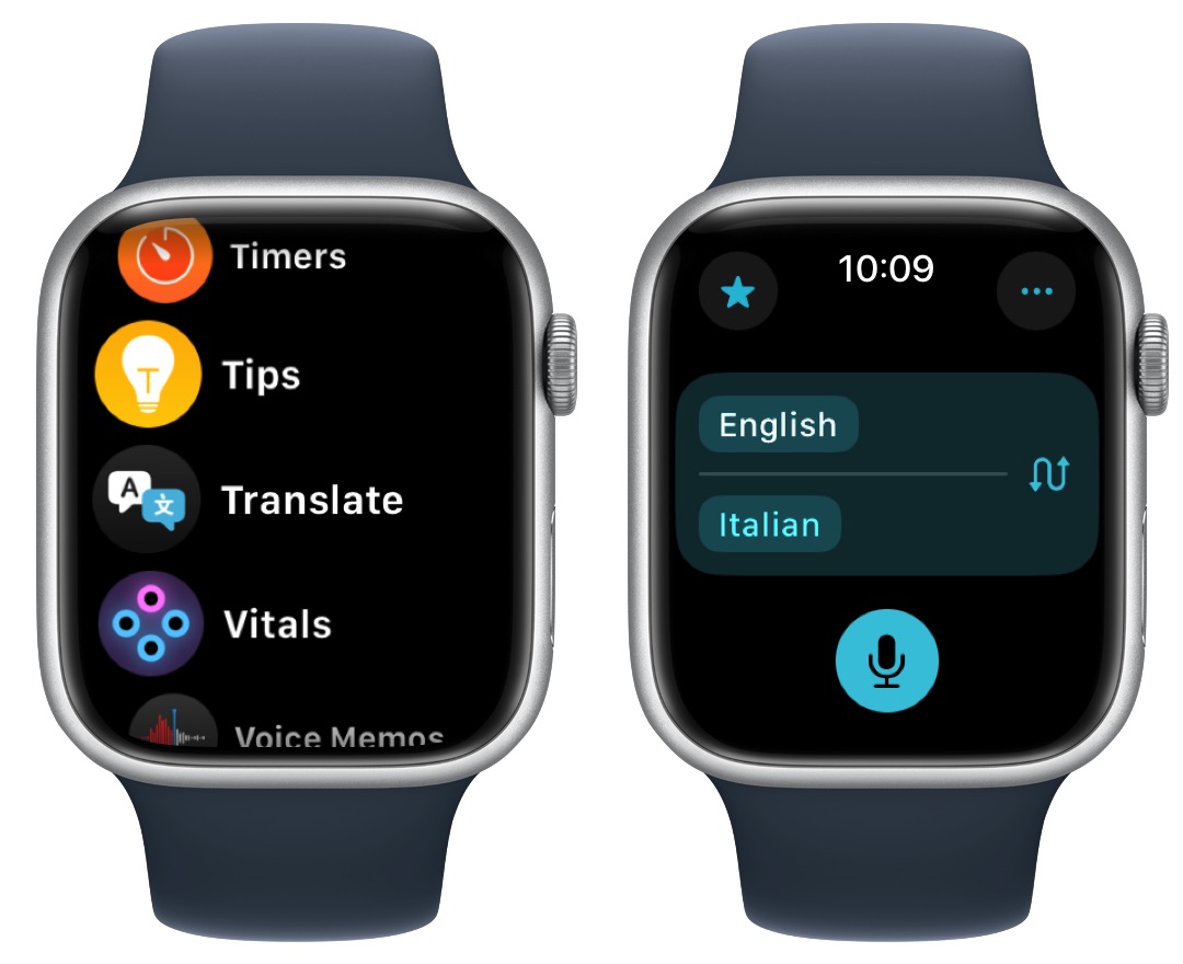 Apple Watch Translate App Opening the Translate app on Apple Watch