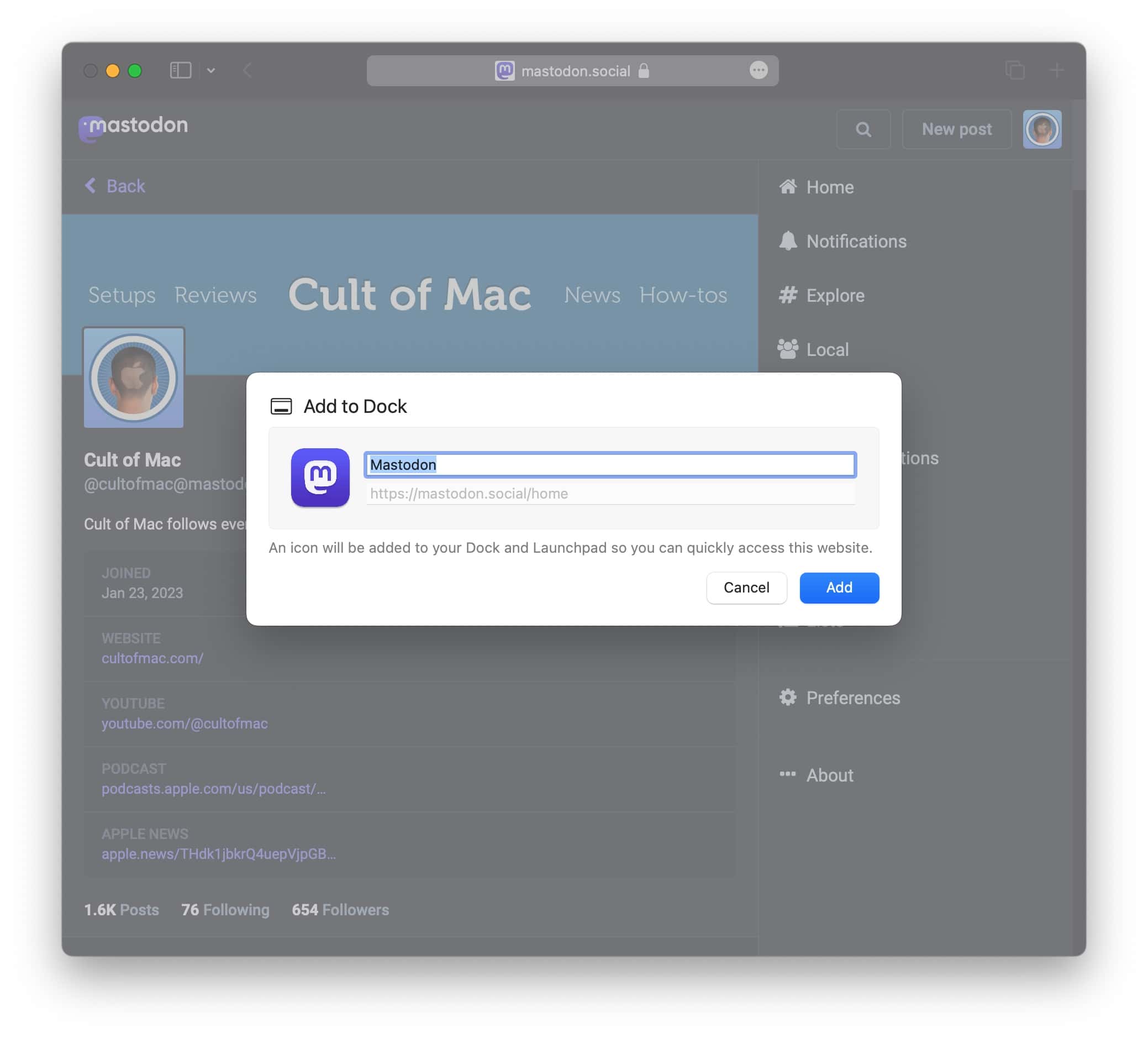 Create a Safari Web App Creating a Safari web app