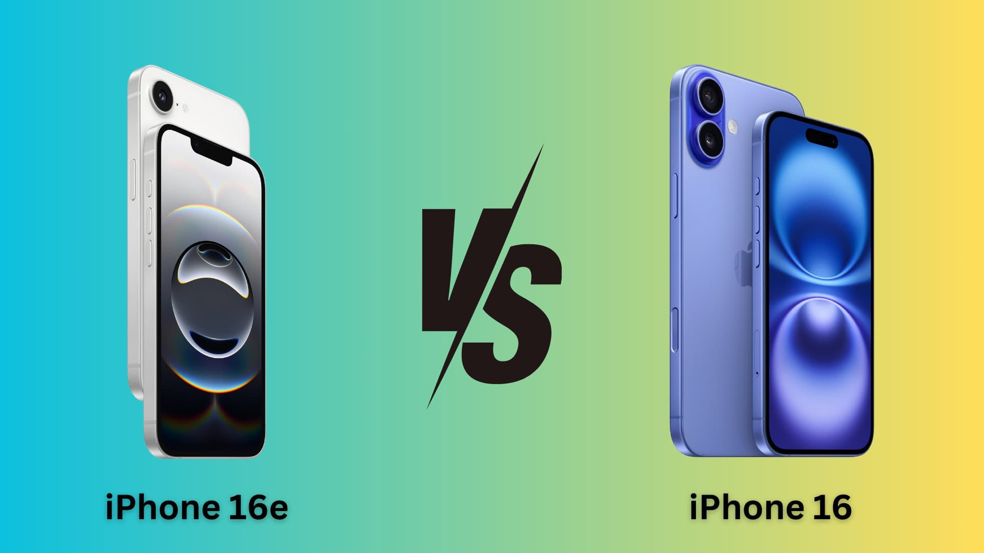 iPhone 16e vs. iPhone 16 comparison
