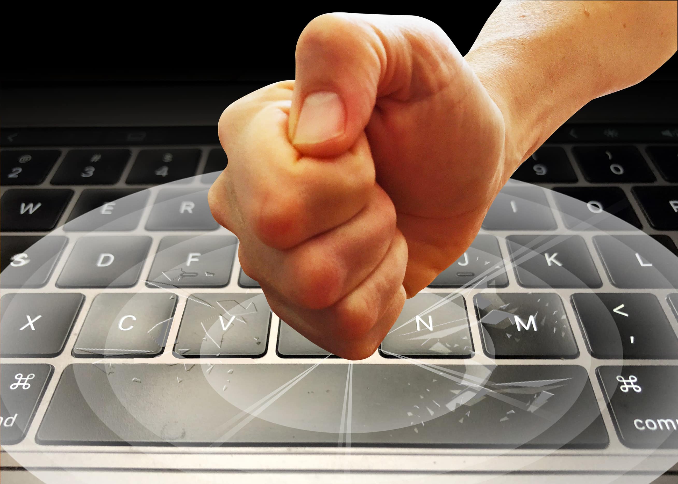 Taking it out on your problematic MacBook butterfly keyboard will only make things worse.