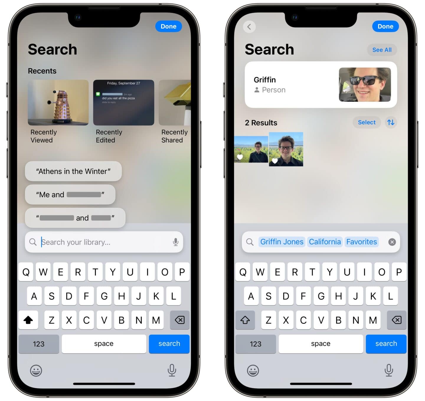 Photos Search Search in the new Photos app in iOS 18