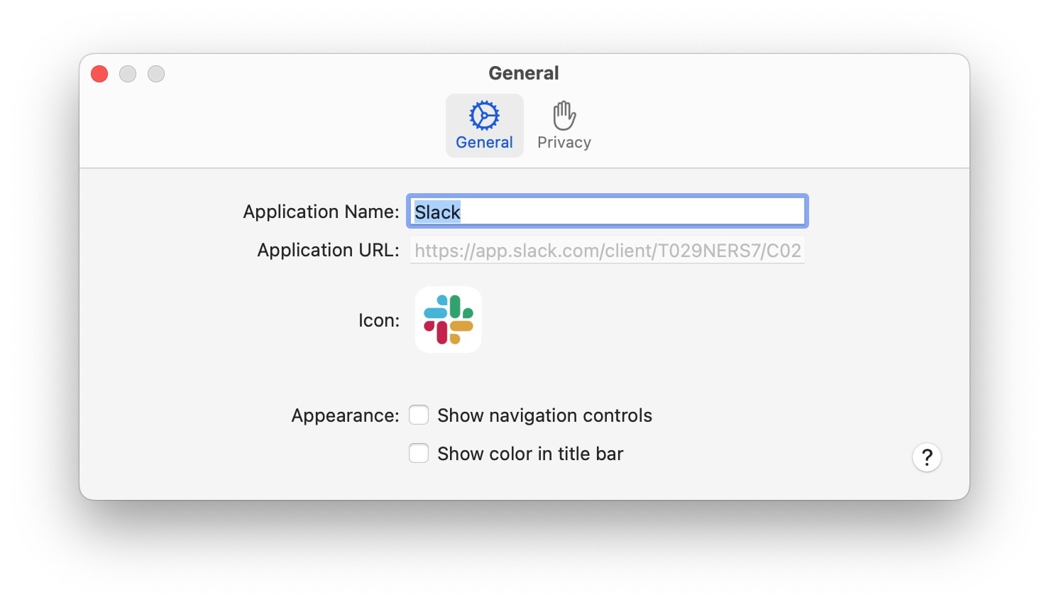 Safari Web App Settings Safari Web App settings